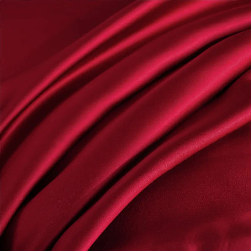 Natural Mulberry Silk Duvet Cover Solid Color Quilt Cover Single Double King Size Comforter Cover - Slobuy