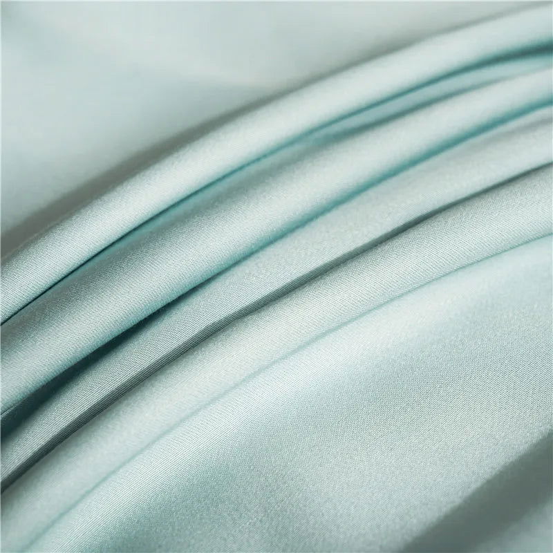 Natural Mulberry Silk Duvet Cover Solid Color Quilt Cover Single Double King Size Comforter Cover - Slobuy