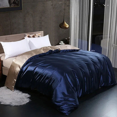 Natural Mulberry Silky Blending Duvet Cover Queen Soft Smooth Quilt Cover Luxury Satin Home King Size Blanket Comforter Covers - Slobuy