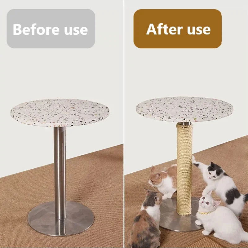 Natural Sisal Rope Cat Scratcher Rope Tree Scratching DIY Toy Paw Claw Furniture Protector Scratching Post Cat Accessories - Slobuy