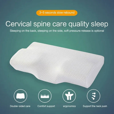 Neck Pillow Slow Rebound Memory Cotton Pillow Cervical Partition Memory Pillow for Anti-snoring - Slobuy