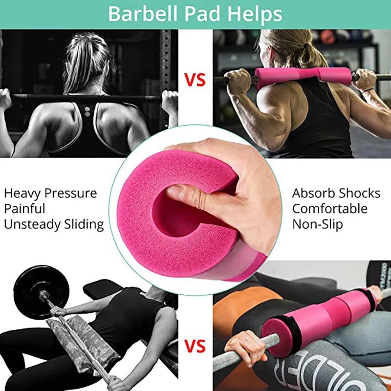 Neck Shoulders Support Weight Lifting Barbell Pad Fitness for Pull Up Hip Training Anti-slip Bodybuilding Gym Equipment Workout - Slobuy