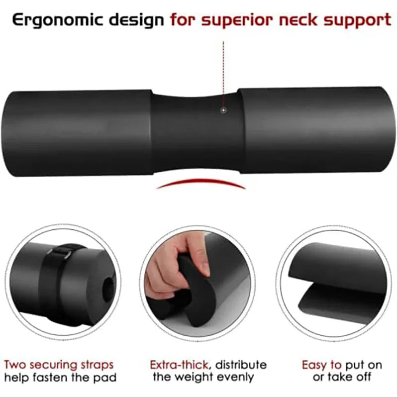 Neck Shoulders Support Weight Lifting Barbell Pad Fitness for Pull Up Hip Training Anti-slip Bodybuilding Gym Equipment Workout - Slobuy