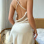Neck Stain Cami Nightdress Comfort Backless Spaghetti Strap Pajama Dress Women's Lingerie  Sleepwear - Slobuy