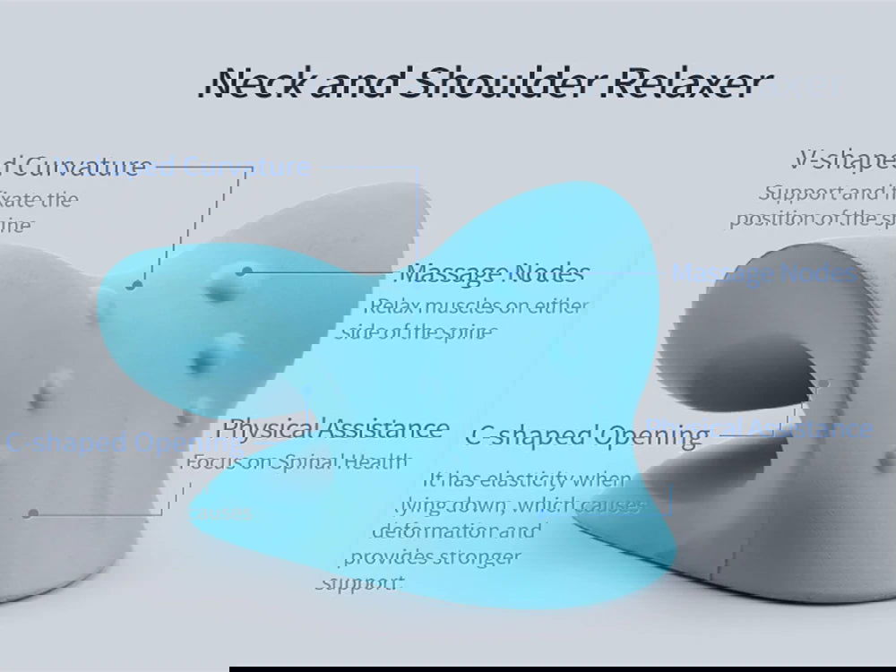Neck Stretcher Massage Relaxer Cervical Chiropractic Traction Pillow Massager Pain Relief Neck Support Traction Corrector Device - Slobuy