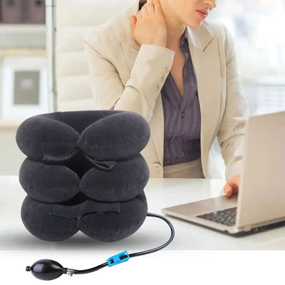 Neck Support Cushion Inflatable Air Cervical Neck Traction Device Body Relaxing Tractor Support Massage NECK Pillow - Slobuy