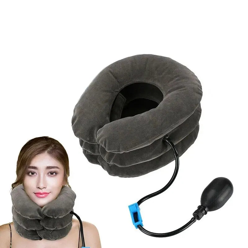 Neck Support Cushion Inflatable Air Cervical Neck Traction Device Body Relaxing Tractor Support Massage NECK Pillow - Slobuy
