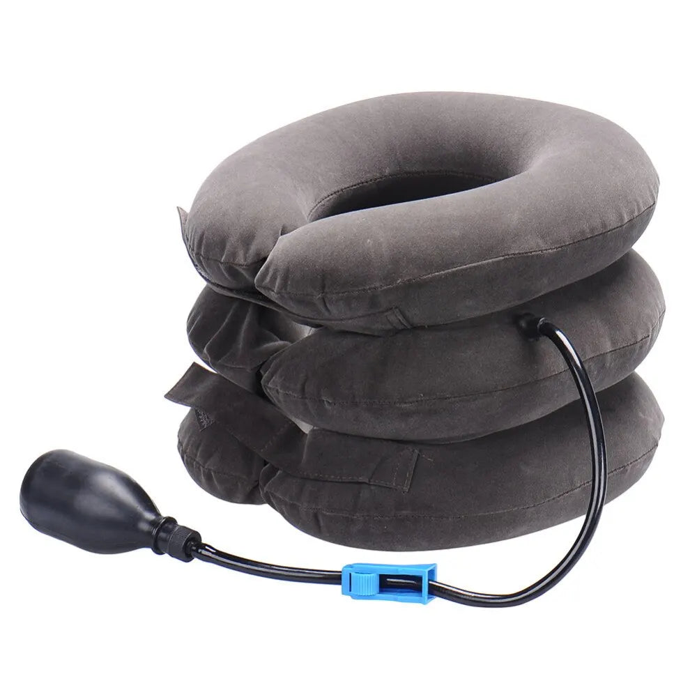 Neck Support Cushion Inflatable Air Cervical Neck Traction Device Body Relaxing Tractor Support Massage NECK Pillow - Slobuy
