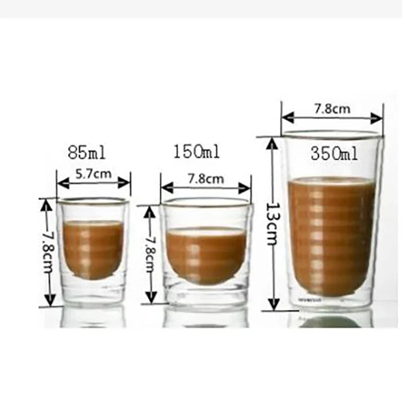 Nespresso Coffee Mug Heat Resistant Double Wall Tea Glass Cup Beer Coffee Handmade Creative Cold Beverage Transparent Drinkware - Slobuy