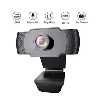 New 1080P Webcam Full HD Web Camera With LED Fill Light Microphone USB Plug Web Cam For PC Computer Mac Laptop Desktop Camera - Slobuy