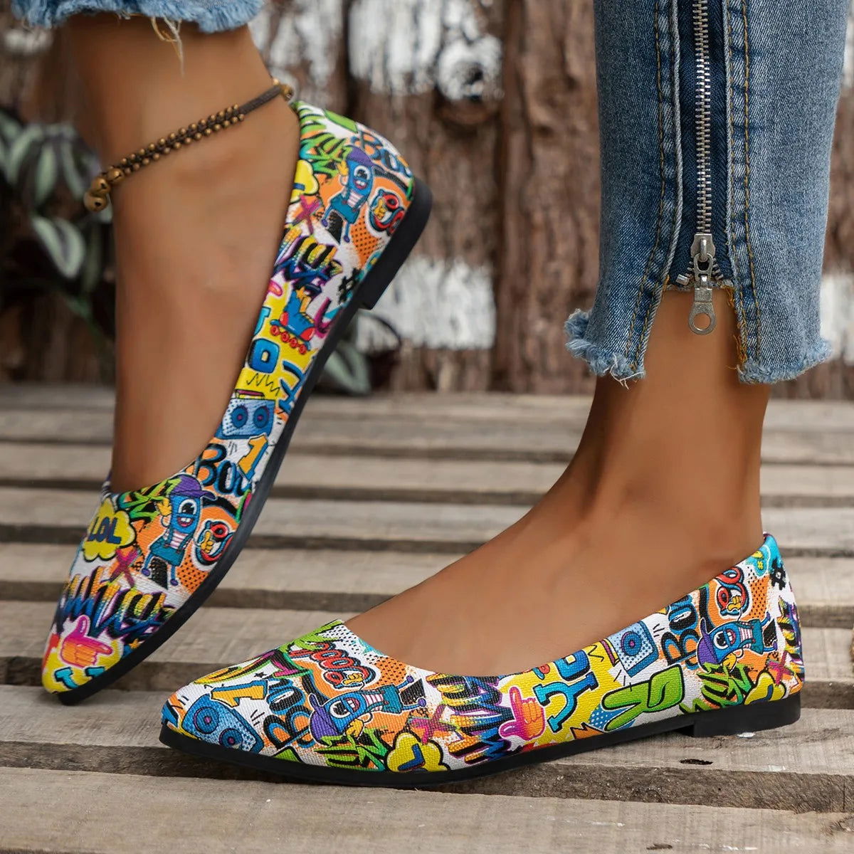 New Arrival 2024 Women Pointed Toe Beautiful and Fashion Summer Shoes Flat Ballerina Comfortable Casual Women Shoes - Slobuy