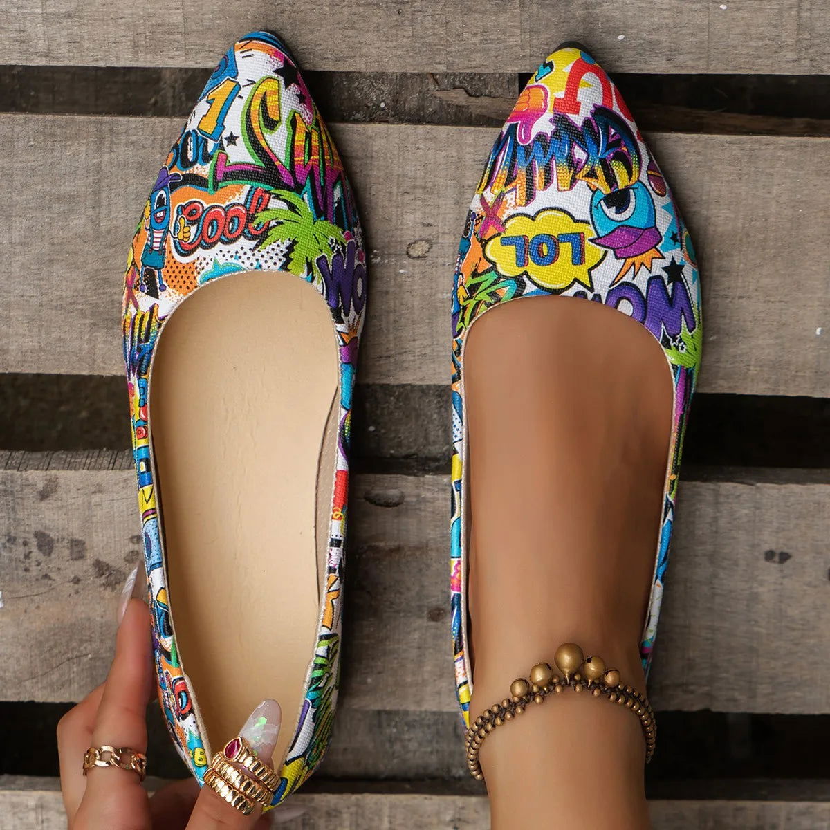 New Arrival 2024 Women Pointed Toe Beautiful and Fashion Summer Shoes Flat Ballerina Comfortable Casual Women Shoes - Slobuy