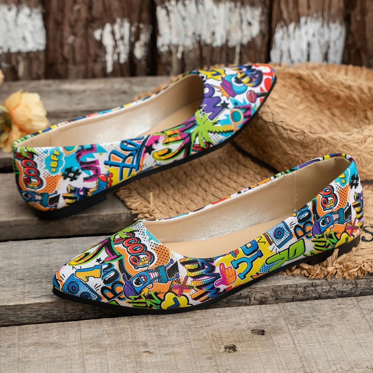 New Arrival 2024 Women Pointed Toe Beautiful and Fashion Summer Shoes Flat Ballerina Comfortable Casual Women Shoes - Slobuy
