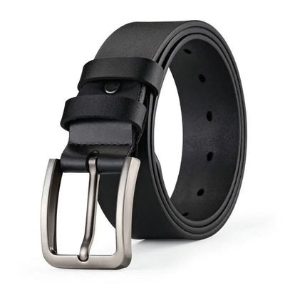 New Business Leisure Men's Alloy Square Pin Buckle Belts Male Famous Brand Luxury Designer Pu Leather Jeans Belts for Men - Slobuy