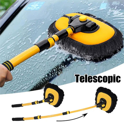 New Car Wash Mop Cleaning Brush Telescoping Long Handle Cleaning Mop Retractable Bent Bar Car Wash Brush Car Cleaning Tools - Slobuy