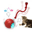 New Cat Rolling Ball Bird Chirping Interactive Cats Toys Motion Sensor Cat Toy Balls Random Rolling Pet Kitten Teaser Long Tail - Slobuy
