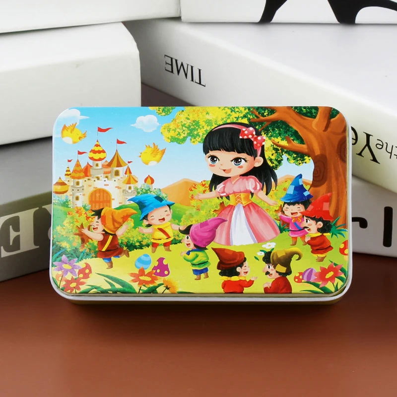 New Children 60 Pieces Wooden Puzzle Kids Cartoon Animal Vehicle Wood Toy Jigsaw Baby Early Educational For Christmas Gift Toys - Slobuy
