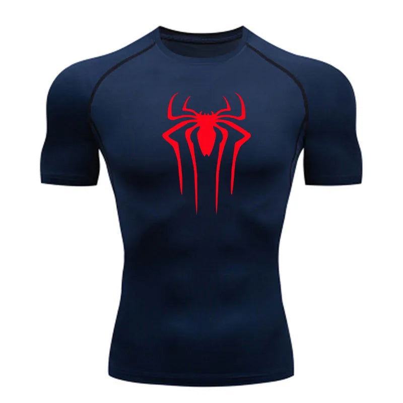 New Compression Shirt Men Fitness Gym Super Hero Sport Running T-Shirt Rashgard Tops Tee Quick Dry Short Sleeve T-Shirt For Men - Slobuy