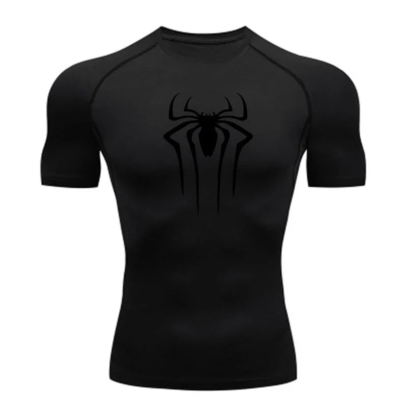 New Compression Shirt Men Fitness Gym Super Hero Sport Running T-Shirt Rashgard Tops Tee Quick Dry Short Sleeve T-Shirt For Men - Slobuy
