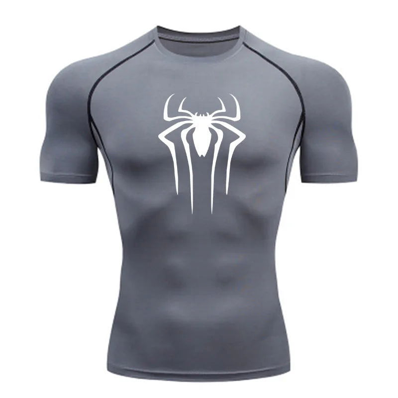 New Compression Shirt Men Fitness Gym Super Hero Sport Running T-Shirt Rashgard Tops Tee Quick Dry Short Sleeve T-Shirt For Men - Slobuy