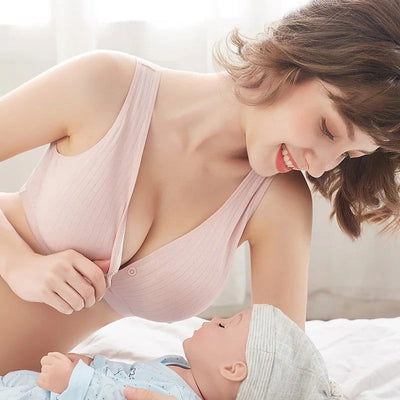 New Cotton Maternity Nursing Bras Pregnant Breastfeeding Pregnancy Women Underwear Breast Feeding Bra Soutien Gorge Allaitement - Slobuy