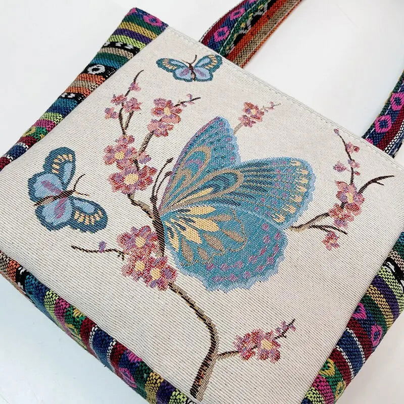 New Ethnic Style Bento Bag Office Handbag Student Canvas Handbag Chinoiserie Style Bag - Slobuy