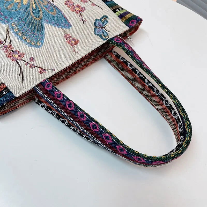 New Ethnic Style Bento Bag Office Handbag Student Canvas Handbag Chinoiserie Style Bag - Slobuy