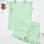New Girls Solid Sets 2pcs Clothing Set Casual  Sleeveless Tops+ Short Pants Suits Kids Fashion Summer Clothes Suit 0-5T - Slobuy
