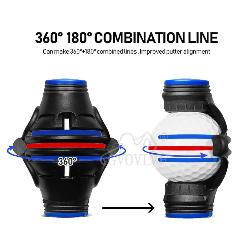 New Golf Ball Markers Golf Ball Line Drawing Marker 360-Degree and 180-Degree Liner Drawing Alignment Tool Kit For Golfers - Slobuy