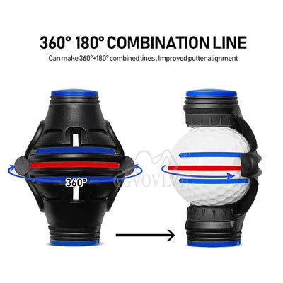 New Golf Ball Markers Golf Ball Line Drawing Marker 360-Degree and 180-Degree Liner Drawing Alignment Tool Kit For Golfers - Slobuy