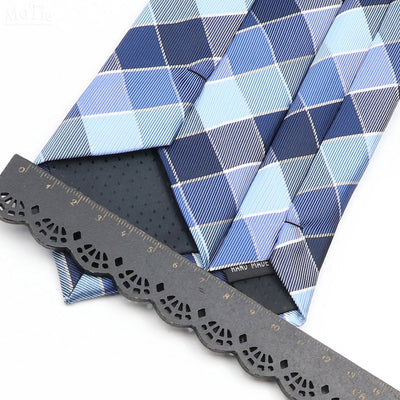New Jacquard Woven Neck Tie For Men Classic Plaid Ties Polyester Necktie Wedding Business Party Formal Neck Suit Tie Accessories - Slobuy