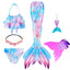 New Kids The Little Mermaid Tails Children Memaid Swimsuit Bikini Bathing Suit Halloween Costume Girll Can add Monofin For Pool - Slobuy