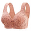 New Large-sized Pregnant Women's Breastfeeding Bra Comfortable Traceless Front Buckle Fixed Cup Thin Vest Style Underwear - Slobuy