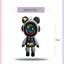 New Lightning Violent Bear Doll Outlet Perfume Clip Cartoon Astronaut Car Chain Couple Bag Pendant Creative Auto Accessories - Slobuy