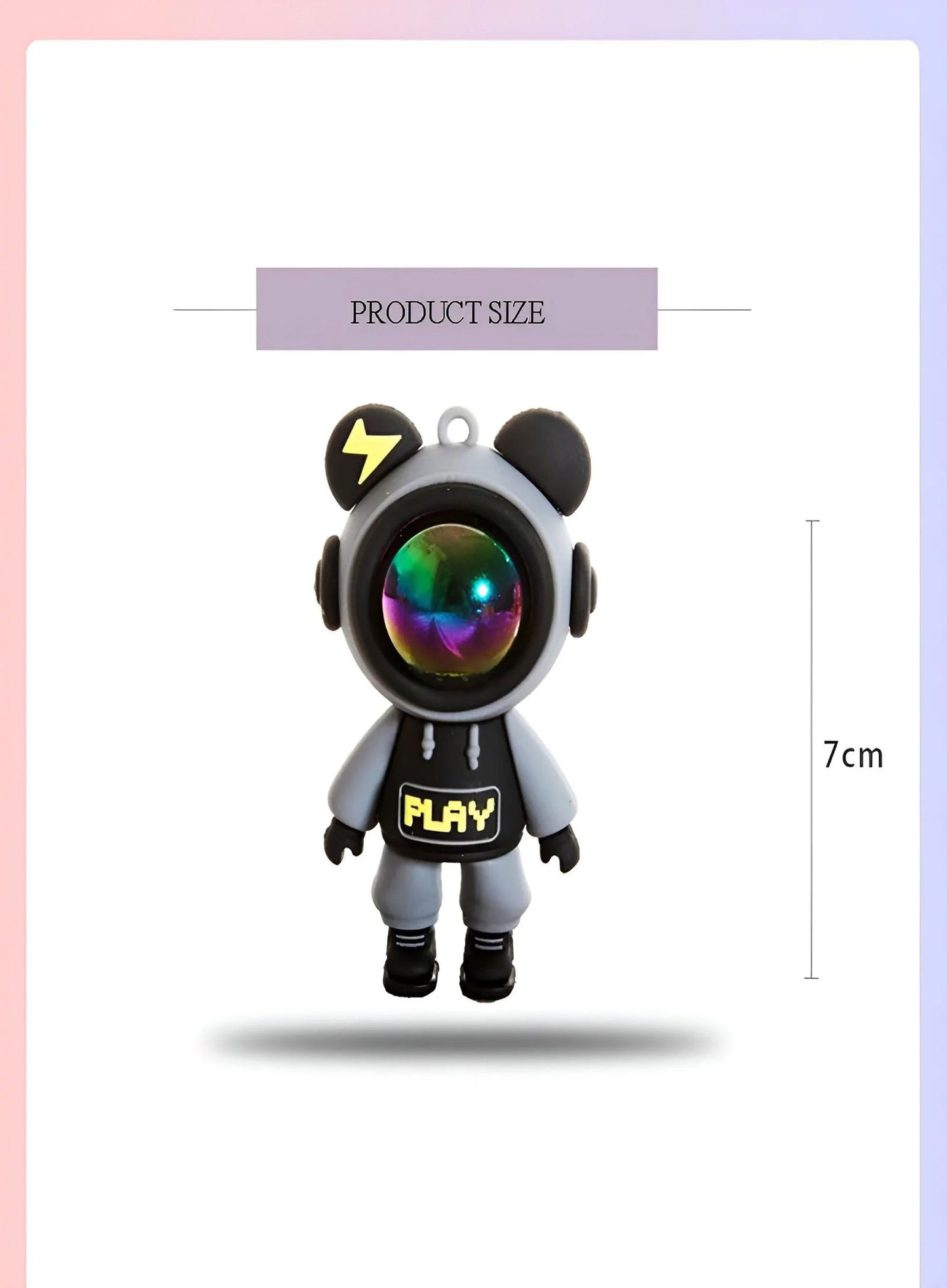 New Lightning Violent Bear Doll Outlet Perfume Clip Cartoon Astronaut Car Chain Couple Bag Pendant Creative Auto Accessories - Slobuy