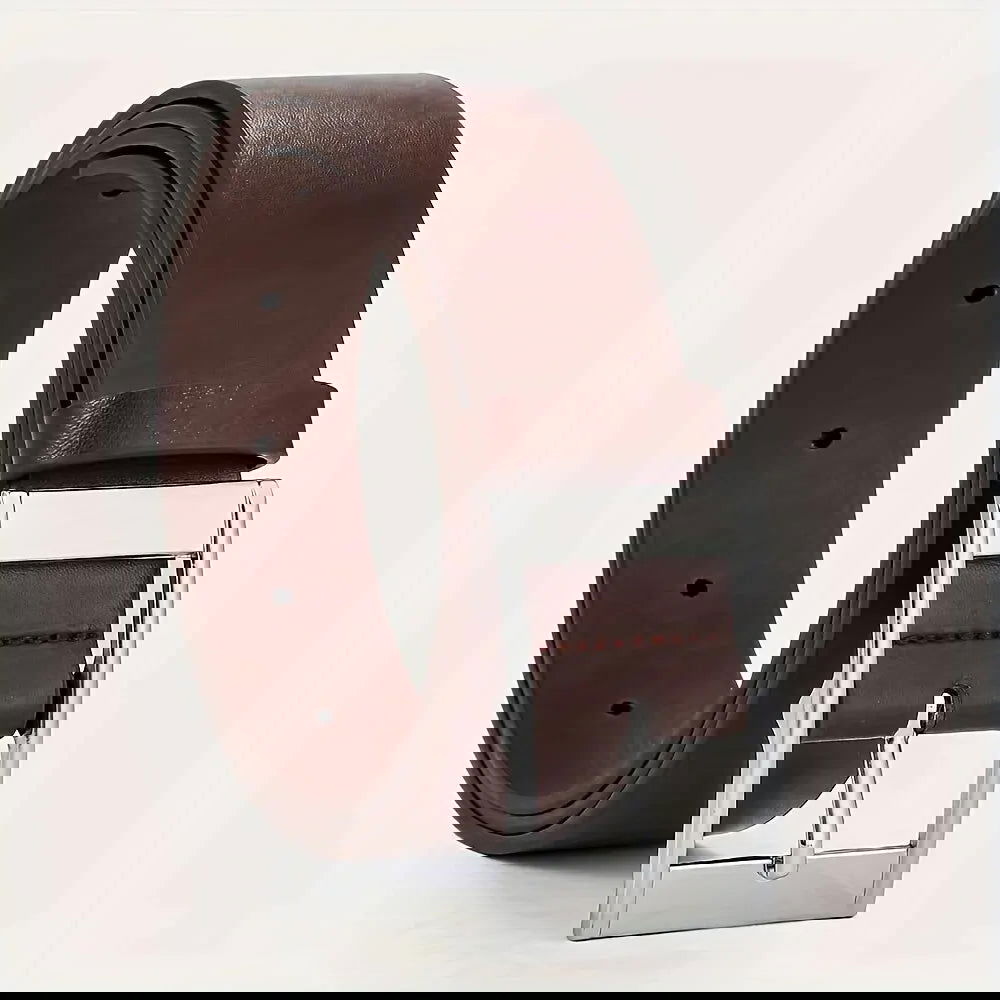 New Luxury Belt for Men PU Leather Belt Metal Pin Buckle High Quality Famous Brand Designer Waist Strap Belts for Jeans Men Belt - Slobuy