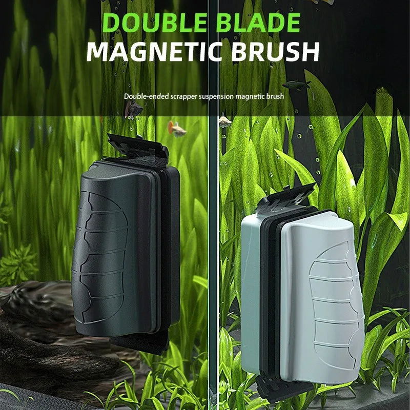 New Magnetic Aquarium Fish Tank Brushes Floating Clean Glass Window Algae Scraper Cleaner Brush Scrubber Aquarium Accessories - Slobuy