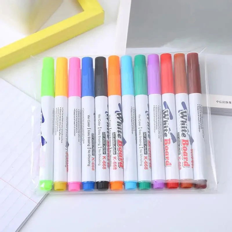 New Marker Set Watercolor Pen Refill Marker Art Supplies School Washable Christmas Gift 12 Color Refill With Spoon - Slobuy