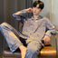 New Men's 2-Piece Pajamas Homewear Men's Spring And Autumn  Large Size Thin Section Of Autumn And Winter Leisure Homewear - Slobuy