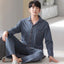 New Men's 2-Piece Pajamas Homewear Men's Spring And Autumn  Large Size Thin Section Of Autumn And Winter Leisure Homewear - Slobuy