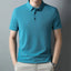 New Men's Casual Waffle Short Sleeve Polo Shirt Fashion Solid Color Top - Slobuy