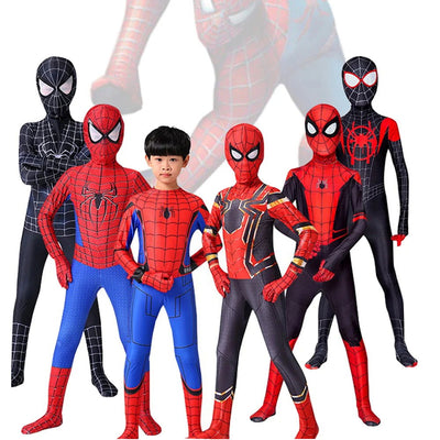 New Miles Morales Far From Home Cosplay Costume Zentai Costume Superhero Bodysuit Spandex Suit for Kids Custom Made - Slobuy