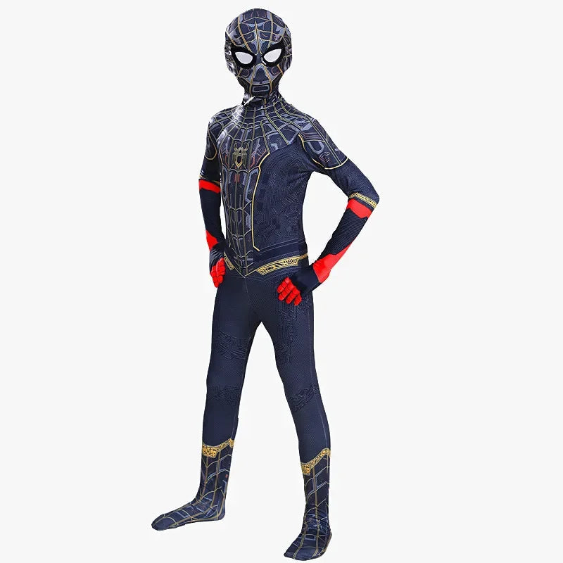 New Miles Morales Far From Home Cosplay Costume Zentai Costume Superhero Bodysuit Spandex Suit for Kids Custom Made - Slobuy