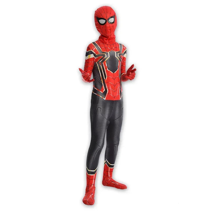 New Miles Morales Far From Home Cosplay Costume Zentai Costume Superhero Bodysuit Spandex Suit for Kids Custom Made - Slobuy
