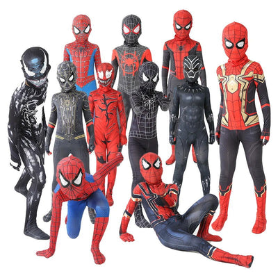 New Miles Morales Far From Home Cosplay Costume Zentai Spiderman Costume Superhero Bodysuit Spandex Suit for Kids Custom Made - Slobuy