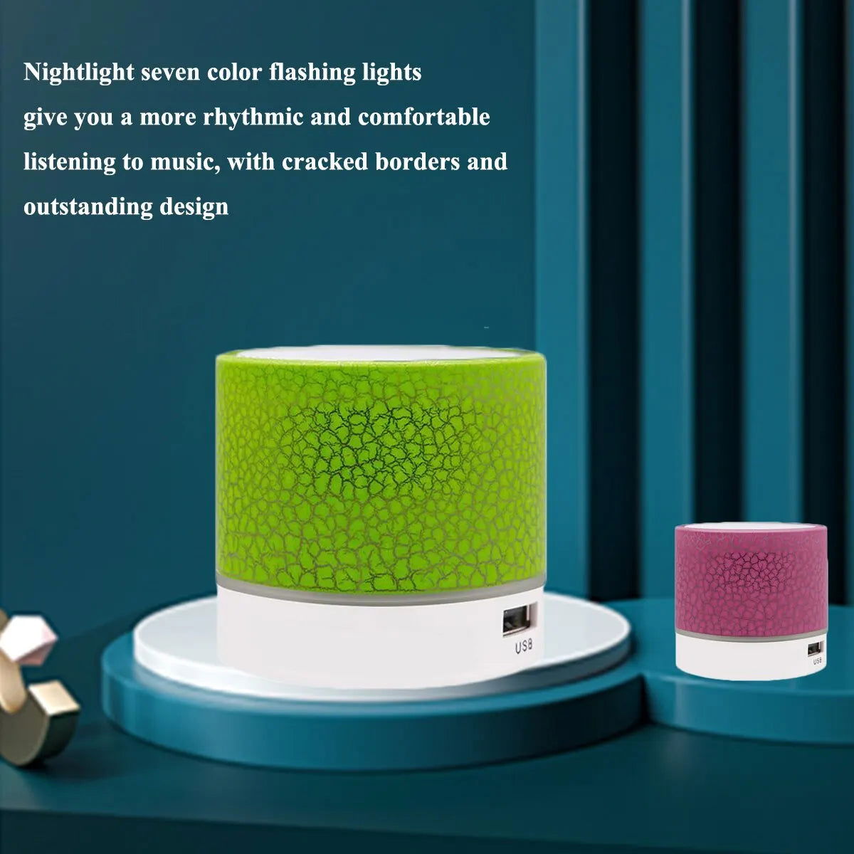 New Mini Portable Car Audio A9 Dazzling Crack LED Wireless Bluetooth 4.1 Subwoofer Speaker TF Card - Slobuy