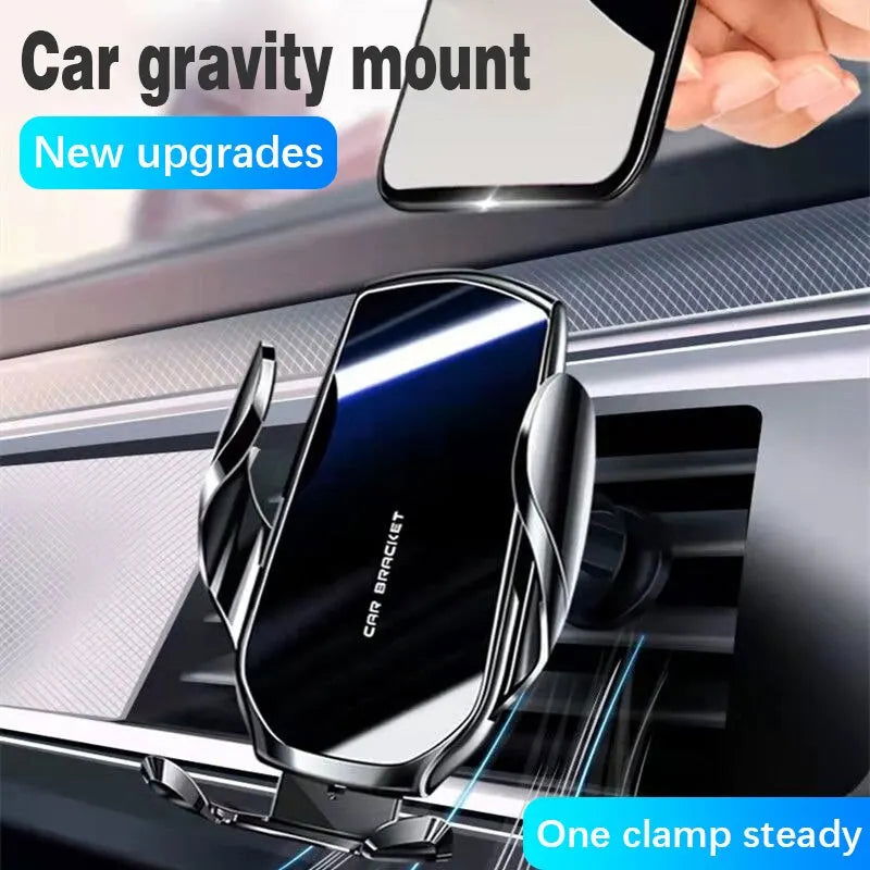 New Mirror Car Mobile Phone Holder Navigation Gravity Sensing Air Outlet Clip Universal Mobile Phone Holder Automotive Supplies - Slobuy