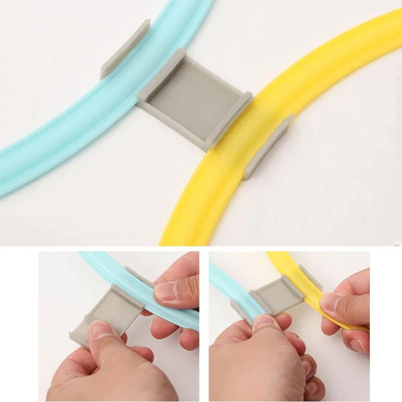 New Outdoor Kids Funny Physical Training Sport Toys Lattice Jump Ring Set Game 10 Hoops 10 Connectors for Park Play Boys Girls - Slobuy