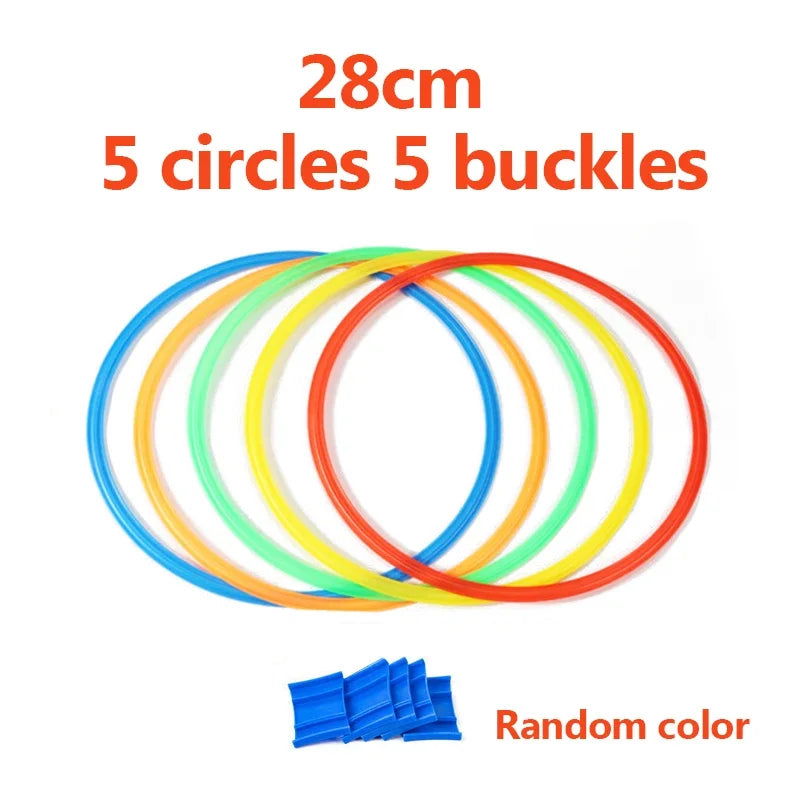 New Outdoor Kids Funny Physical Training Sport Toys Lattice Jump Ring Set Game 10 Hoops 10 Connectors for Park Play Boys Girls - Slobuy