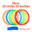 New Outdoor Kids Funny Physical Training Sport Toys Lattice Jump Ring Set Game 10 Hoops 10 Connectors for Park Play Boys Girls - Slobuy